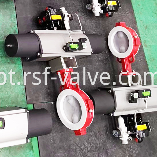 Pneumatic Actuated Ptfe Butterfly Valve